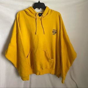 Vintage Yellow Athletic Works Hoodie
